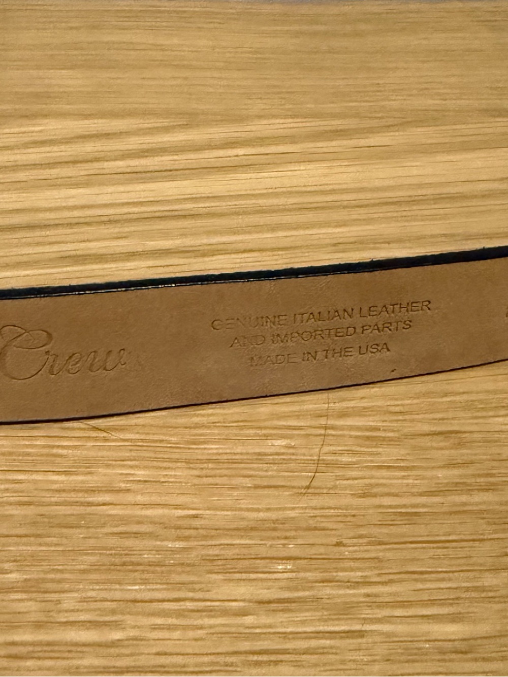 J.Crew navy blue genuine suede leather belt with brass buckle S - Picture 3 of 3